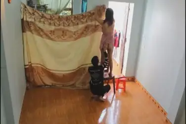 Beres-Beres Rumah Malah Colmek Sendiri Sange Hot Indo