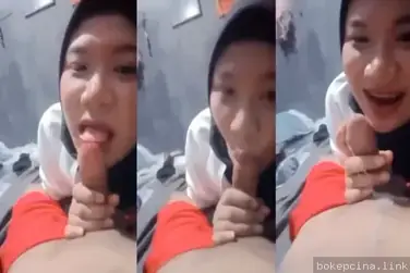 Jilbab Binal Sepong Pacar Baru Lumer Crot Mulut